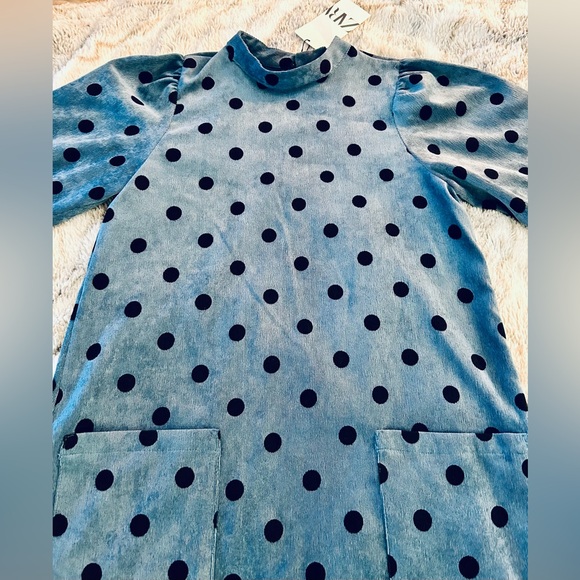 NWT Zara Polka Dot Shift Dress - Picture 7 of 8